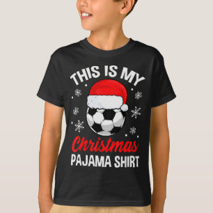 Funny Christmas Soccer Ball Pajama Pj Outfit Men W T-Shirt