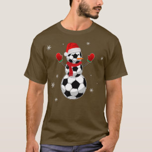 Funny Christmas Soccer Balls Santa Snowman Xmas Bo T-Shirt