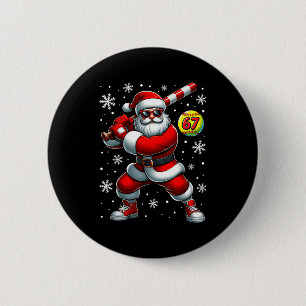 Funny Christmas Softball Cool Santa Claus 6 7 Meme 6 Cm Round Badge