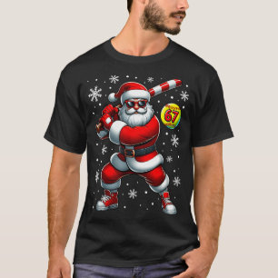Funny Christmas Softball Cool Santa Claus 6 7 Meme T-Shirt