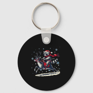 Funny Christmas Sorry Santa I've Been Feral Reccoo Key Ring