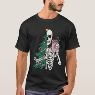 Funny Christmas Sorta Merry Sorta Scary Skeleton X T-Shirt