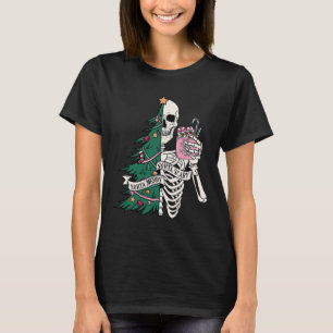 Funny Christmas Sorta Merry Sorta Scary Skeleton X T-Shirt