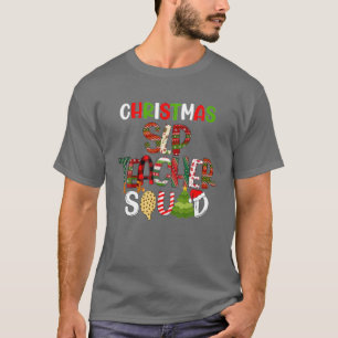Funny Christmas Speech Language Therapist Leopard T-Shirt