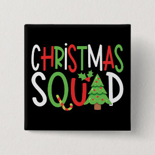 Funny Christmas Squad Family Holiday 15 Cm Square Badge