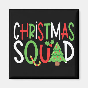 Funny Christmas Squad Family Holiday Magnet