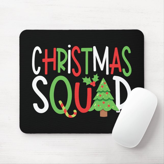 Funny Christmas Squad Family Holiday  Mouse Pad (With Mouse)
