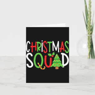Funny Christmas Squad Family Holiday T Shirt  Card