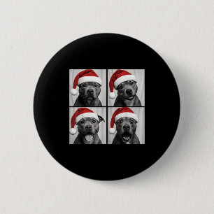 Funny Christmas Staffordshire Bull Terrier Santa P 6 Cm Round Badge
