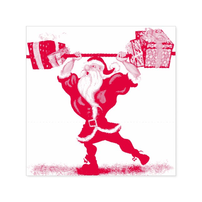 Funny Christmas Stamp Santa with Gifts (Design)
