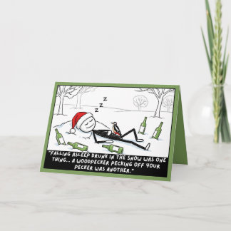 Funny Christmas Stickman Card