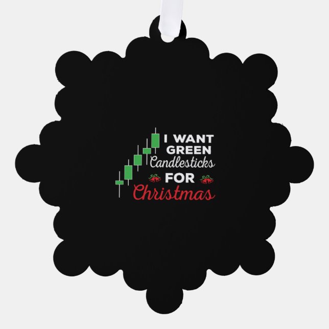 Funny Christmas Stock Market Trading Tree Decoration Card (Front)