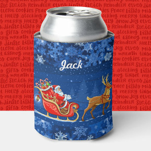 Funny Christmas Stocking Stuffer YOUR NAME Beer Can Cooler