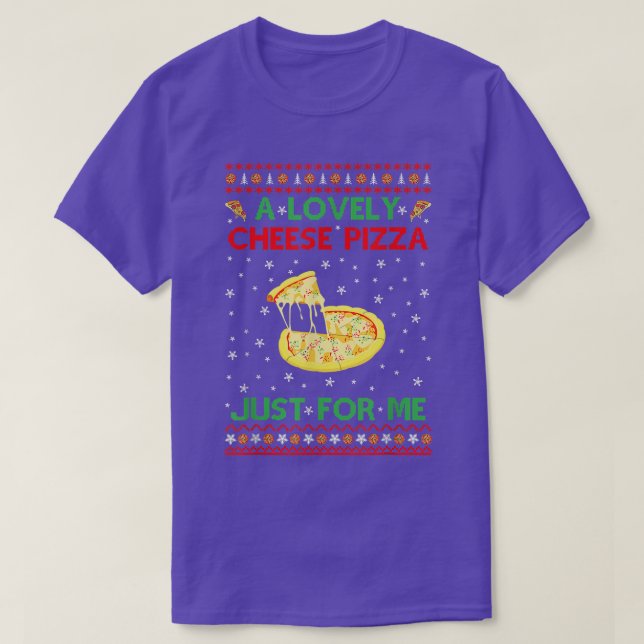 Funny Christmas Sweater A Lovely Cheese Pizza Cost (Design Front)