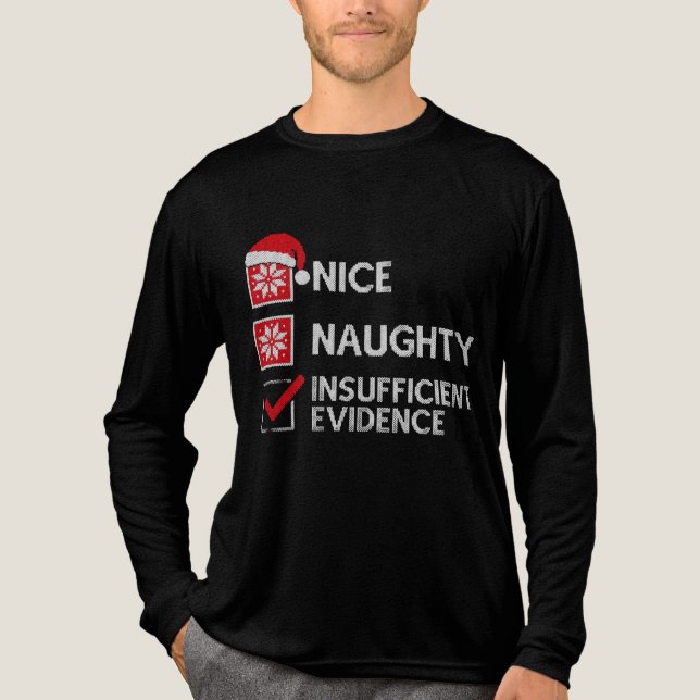 Funny Christmas Sweater Naughty for Sarcasm Lovers (Front)