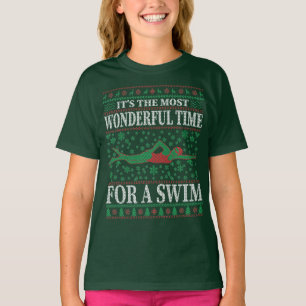 FUNNY CHRISTMAS SWIMMING QUOTES UGLY SWEATER