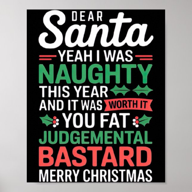 Funny Christmas T Shirt  Poster (Front)