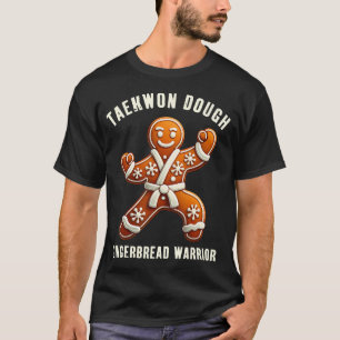 Funny Christmas Taekwondo Gingerbread Warrior Mart T-Shirt