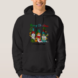 Funny Christmas Teacher Crew Gnomies Xmas Outfit T Hoodie