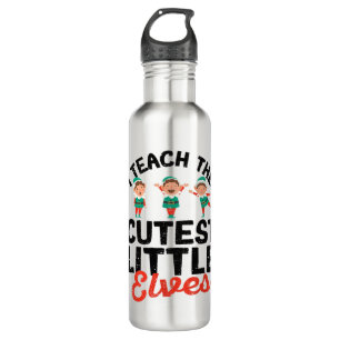 Funny Christmas Teacher Xmas I Teach The Cutest Li 710 Ml Water Bottle