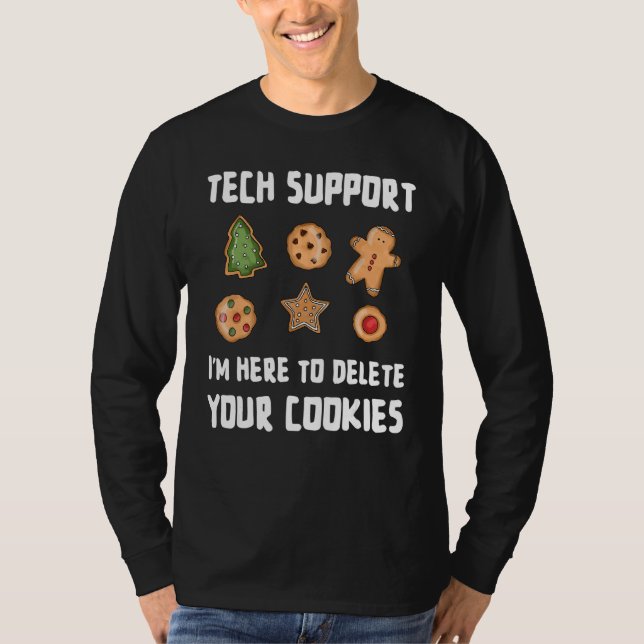 Funny Christmas Tech Support Computer Programmer D T-Shirt (Front)