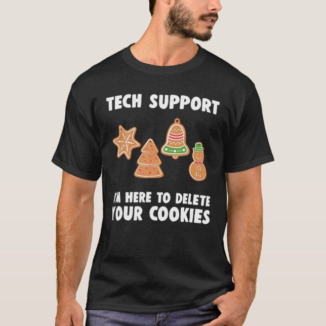 Funny Christmas Tech Support Computer Programmer T-Shirt (Front)