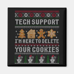 Funny Christmas Tech Suprt Computer T Shirt  Magnet