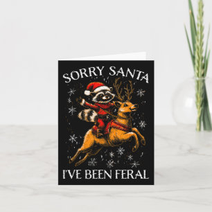 Funny Christmas Tee Sorry Santa Xmas Kids Boys Gir Card