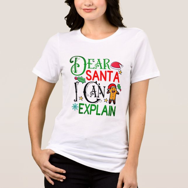 Funny Christmas tee with a joyful design (Front)
