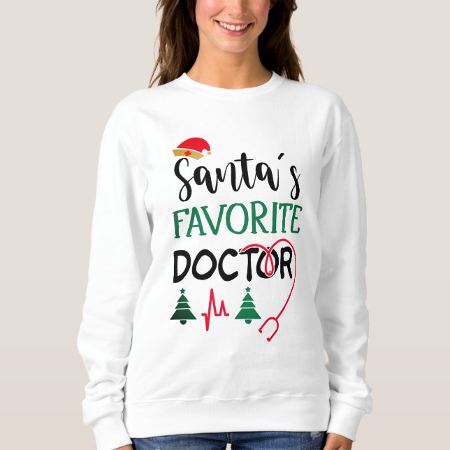 Funny Christmas tee with Santa's doc (Front)