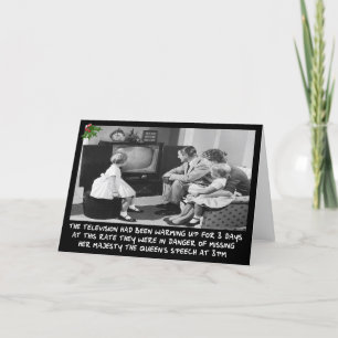 Funny Christmas television Holiday Card
