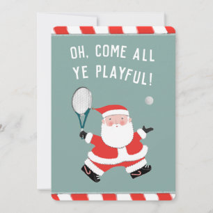 Funny Christmas Tennis Holiday Card