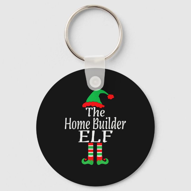 Funny Christmas The Home Builder Elf Developer Arc Key Ring (Front)