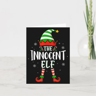 Funny Christmas The Innocent Elf Family Matching X Card