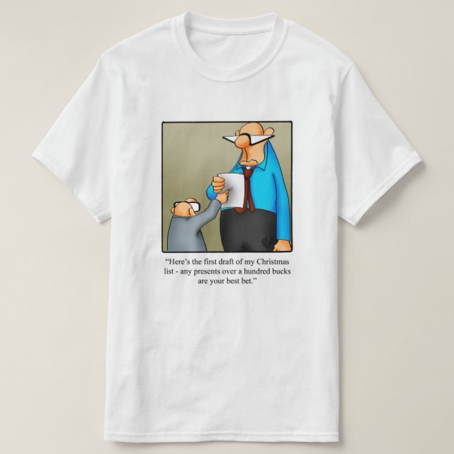Funny Christmas "The List" Humour Tee Shirt Gift (Design Front)