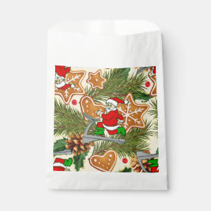 funny christmas treadmill santa cookies favour bags