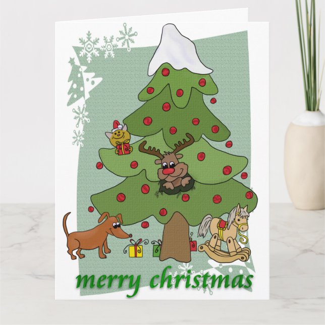 funny Christmas tree Card (Front)