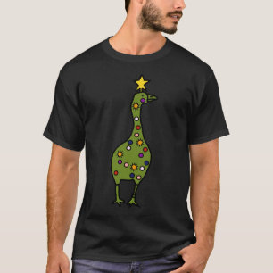 Funny Christmas Tree Gaming Goose T-Shirt