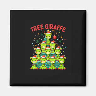 Funny Christmas Tree Giraffe Holiday Giraffes Sant Magnet