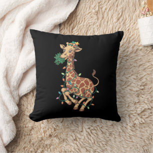 Funny Christmas Tree Giraffe Lover Gift Love Cushion