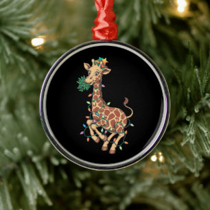 Funny Christmas Tree Giraffe Lover Gift Love  Metal Tree Decoration