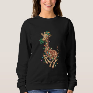 Funny Christmas Tree Giraffe Lover Gift Love Sweatshirt