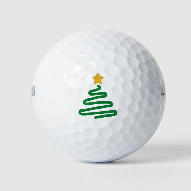 Funny Christmas Tree Golf Balls (Front)