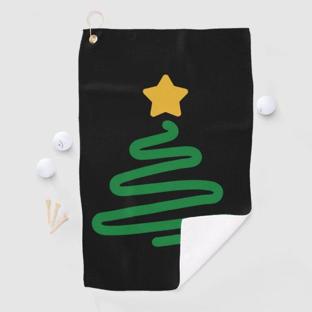 Funny Christmas Tree Golf Towel (InSitu)