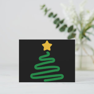 Funny Christmas Tree Holiday Postcard