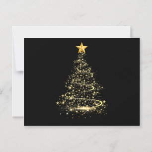 Funny Christmas Tree in Gold Merry Christmas Pajam Magnetic Invitation