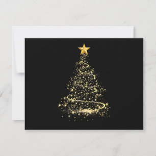 Funny Christmas Tree in Gold Merry Christmas Pajam Save The Date