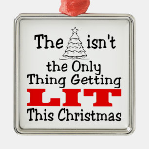 Funny Christmas Tree Isn't Only Thing Getting Lit Metal Tree Decoration