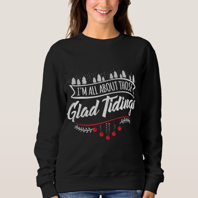 Funny Christmas Tree Lights Ugly Sweater Glad Tidi (Front)