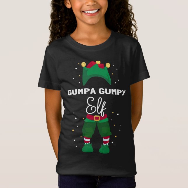Funny Christmas Tree Lights Ugly Sweater GUMPA Elf (Front)